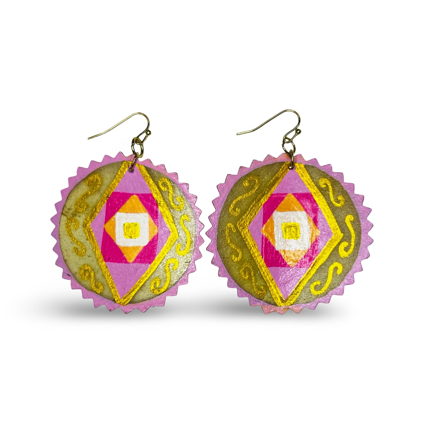 ST Painted Parfleche Earrings