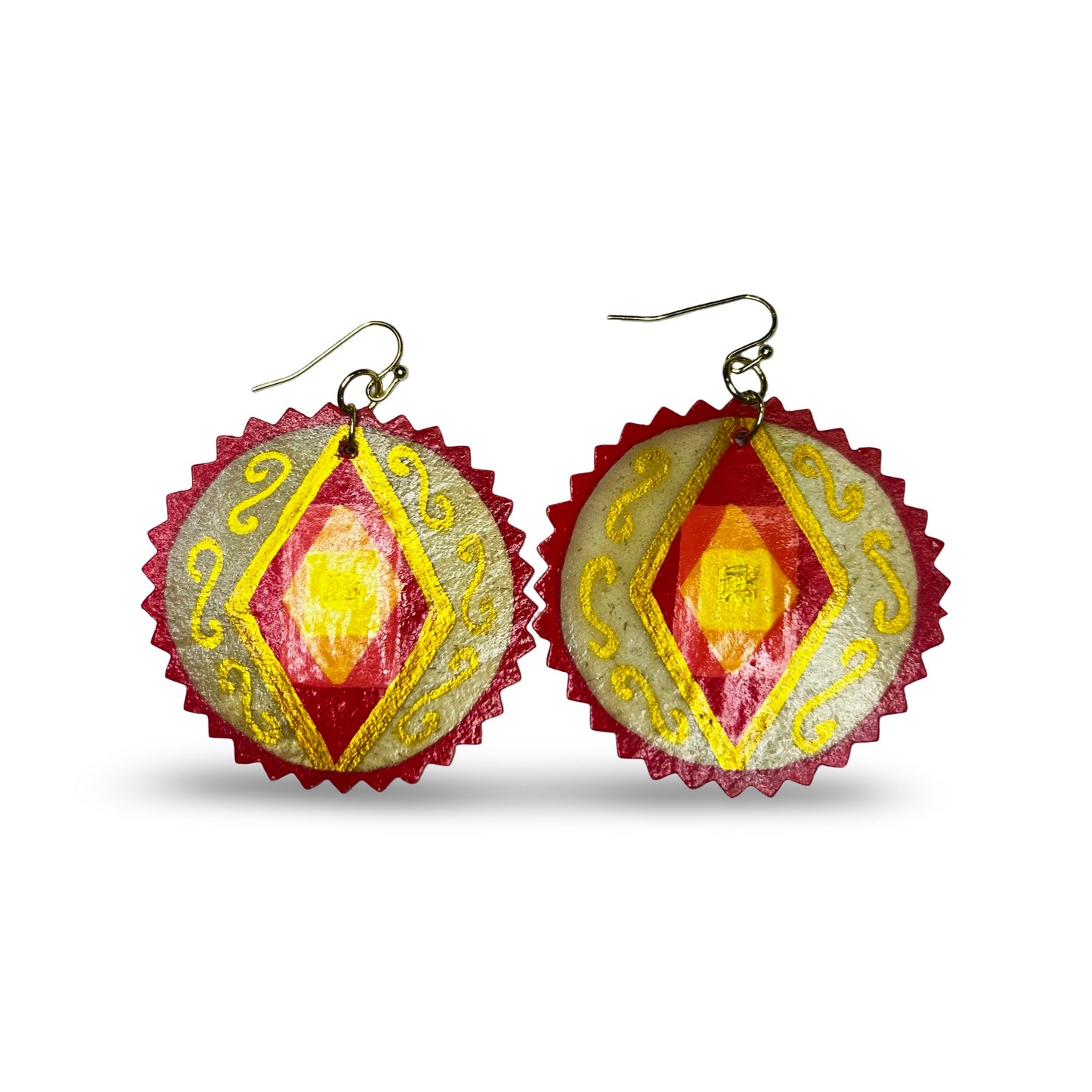 ST Painted Parfleche Earrings