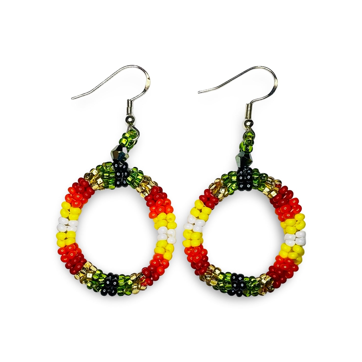 LZ Beaded Circle Earrings