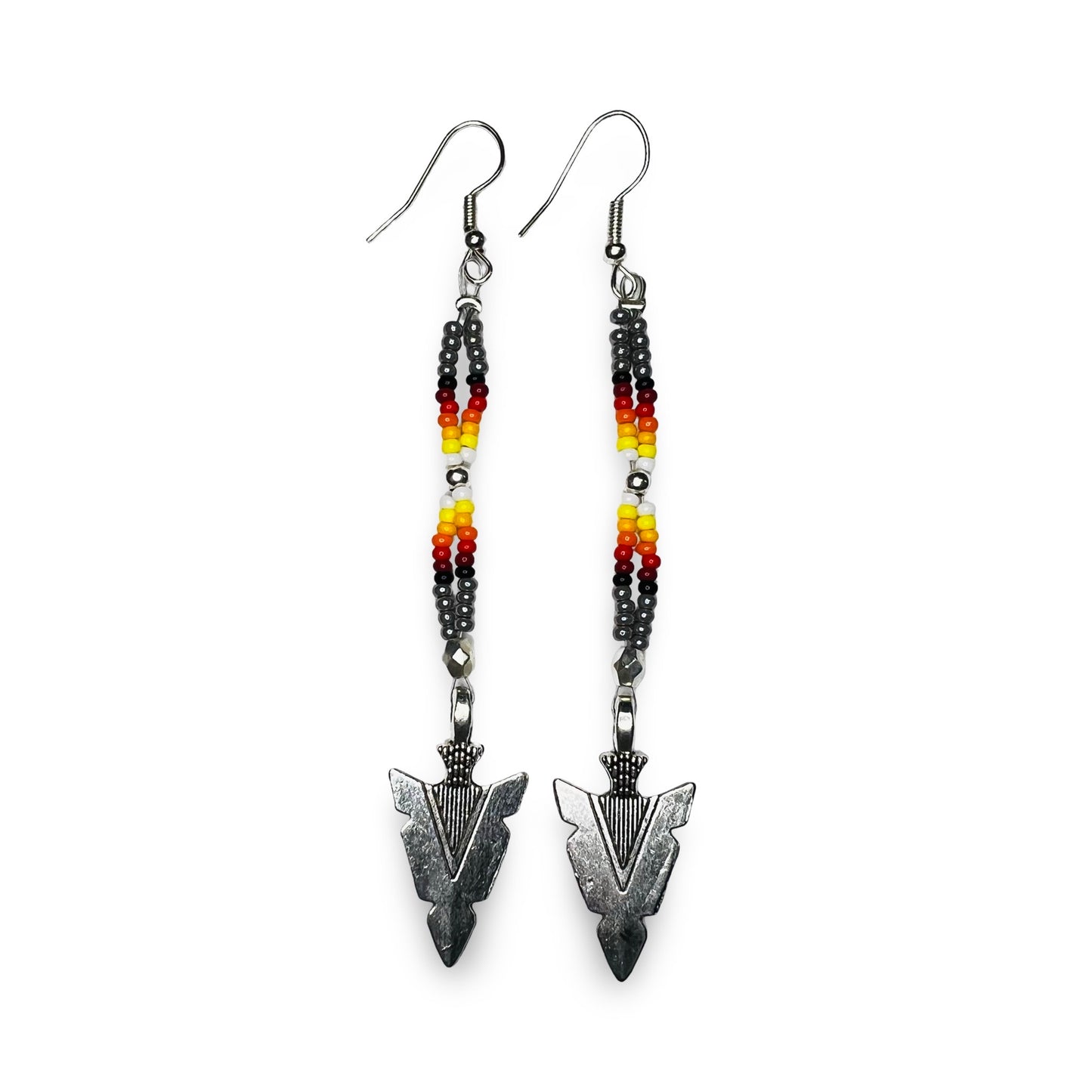RBE Beaded Drop w/ Charm Earrings