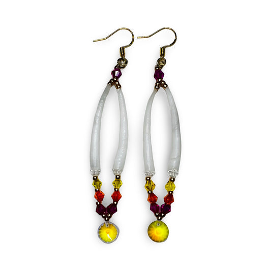 MH Dentalium Loop w/ Charm Earrings