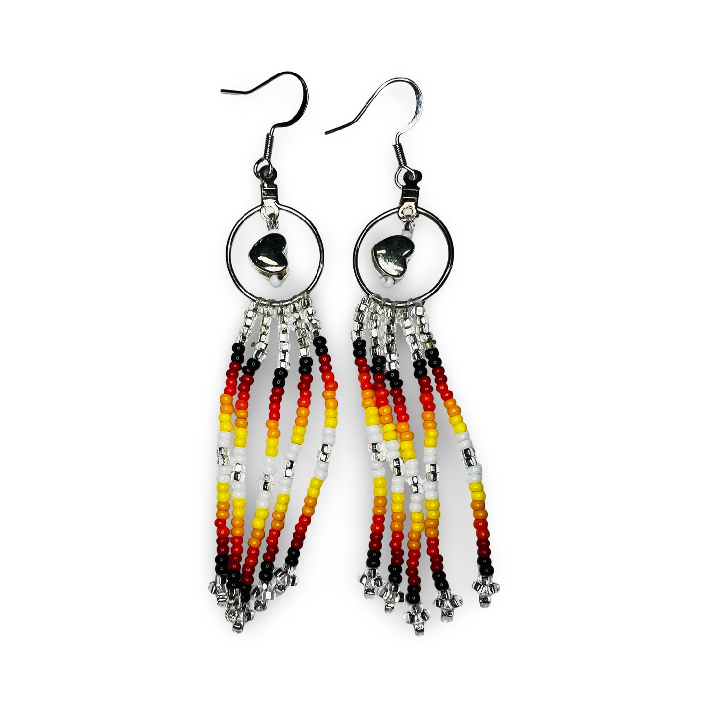 JR Fringe w/ Hearts Earrings