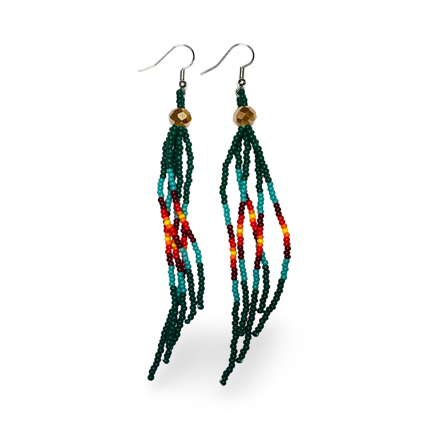SHMH Beaded Fringe Earrings