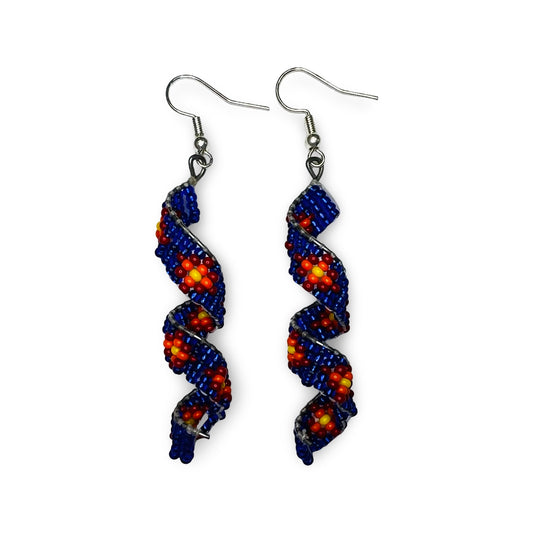 EL Beaded Spiral Earrings
