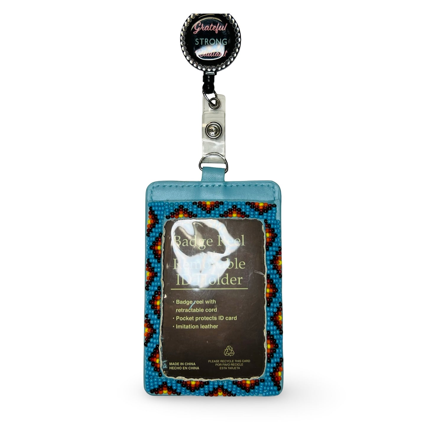JR Beaded Badge Holder