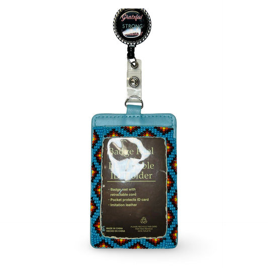 JR Beaded Badge Holder
