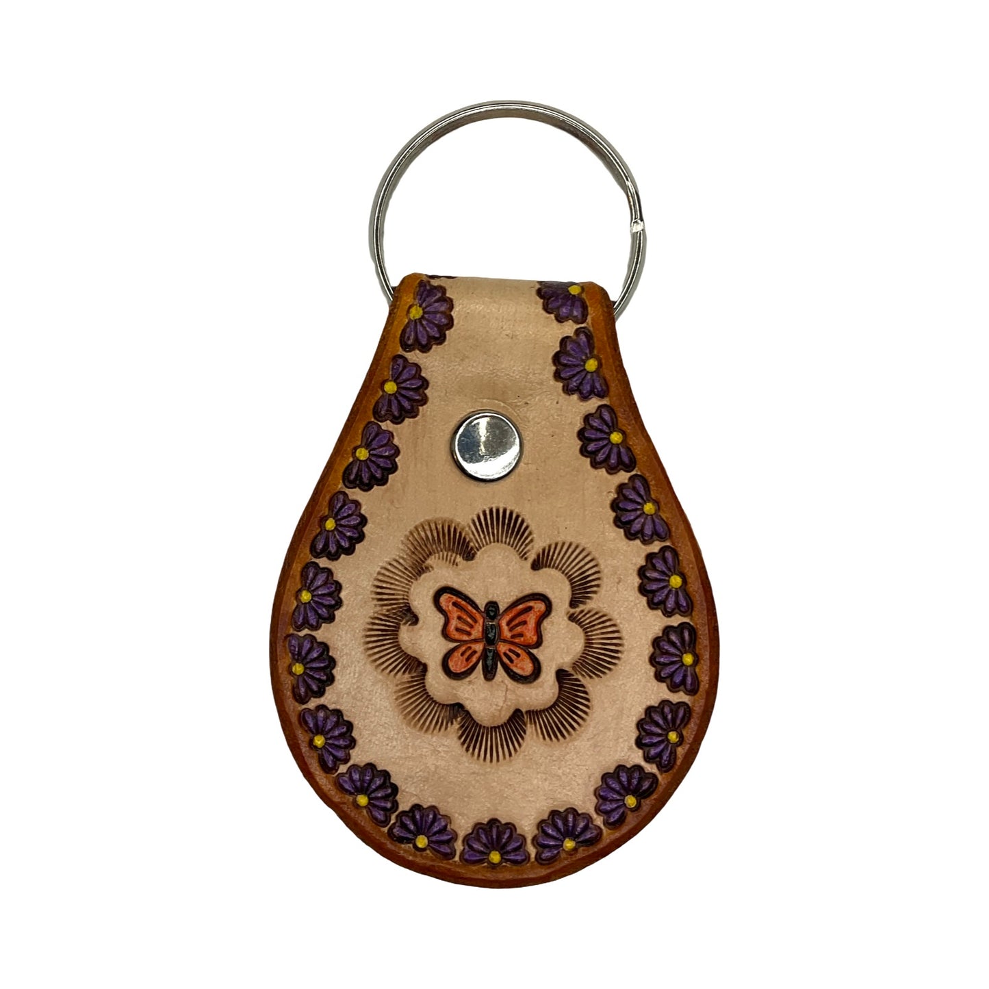 TEB Stamp Leather Keychain