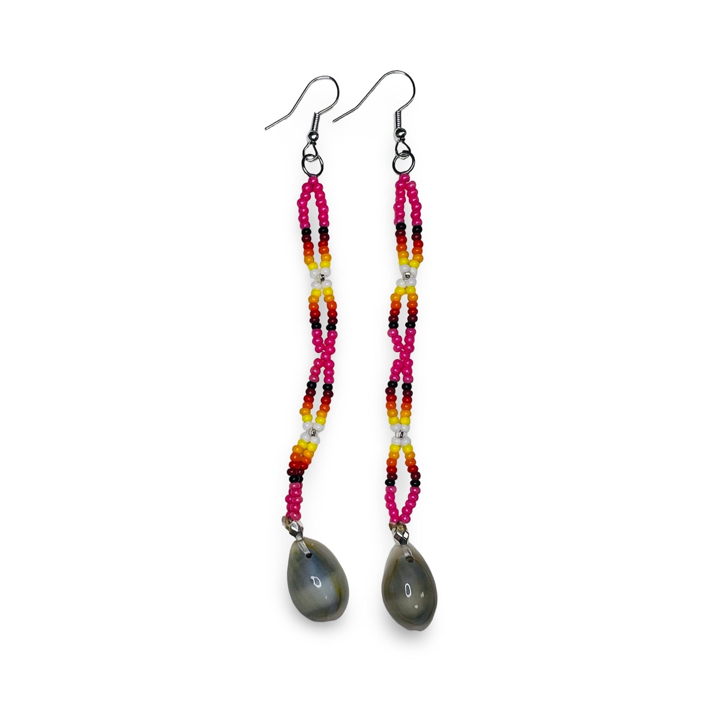 RBE Bead w/ Cowrie Shell Earrings