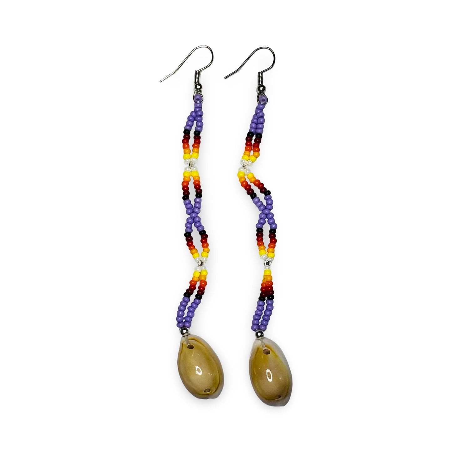 RBE Beaded Drop w/ Charm Earrings