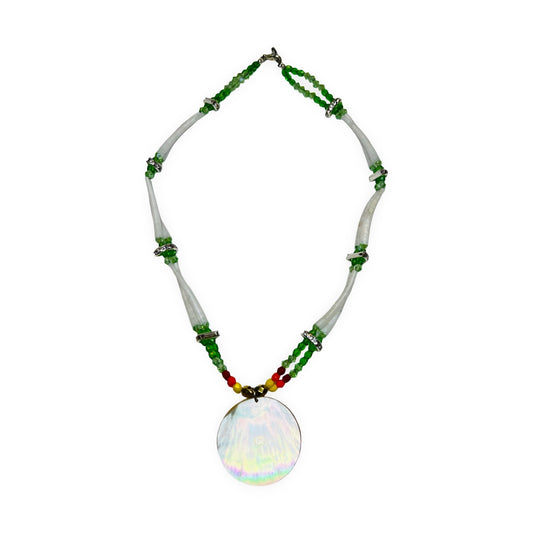 IREH Dentalium & Abalone Necklace