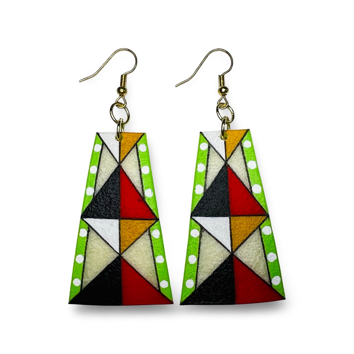 SE Painted Parfleche Earrings