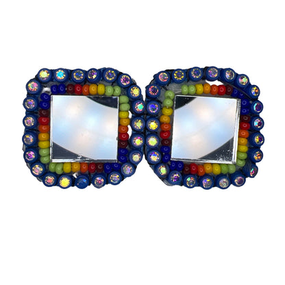 WR Bead & Mirror Earrings