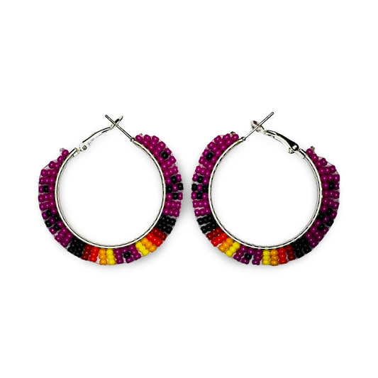 DYH Beaded Hoop Earrings