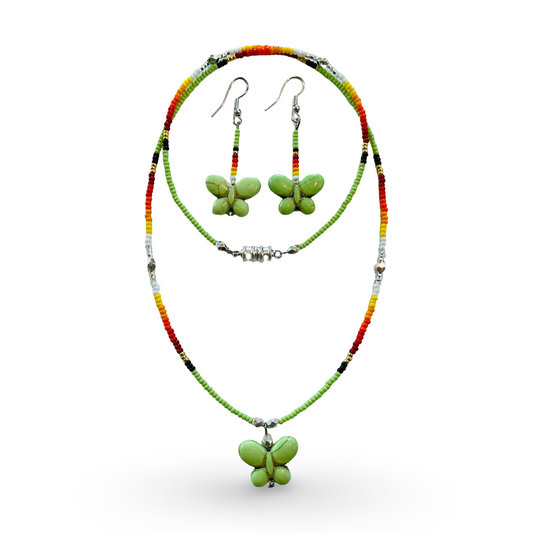RBE Beaded Earring/Necklace Set
