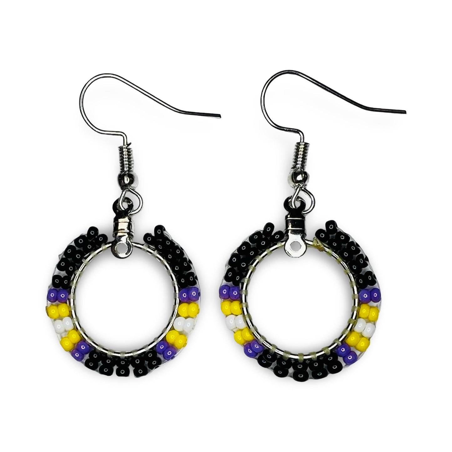 SHMH Small Beaded Circle Earrings