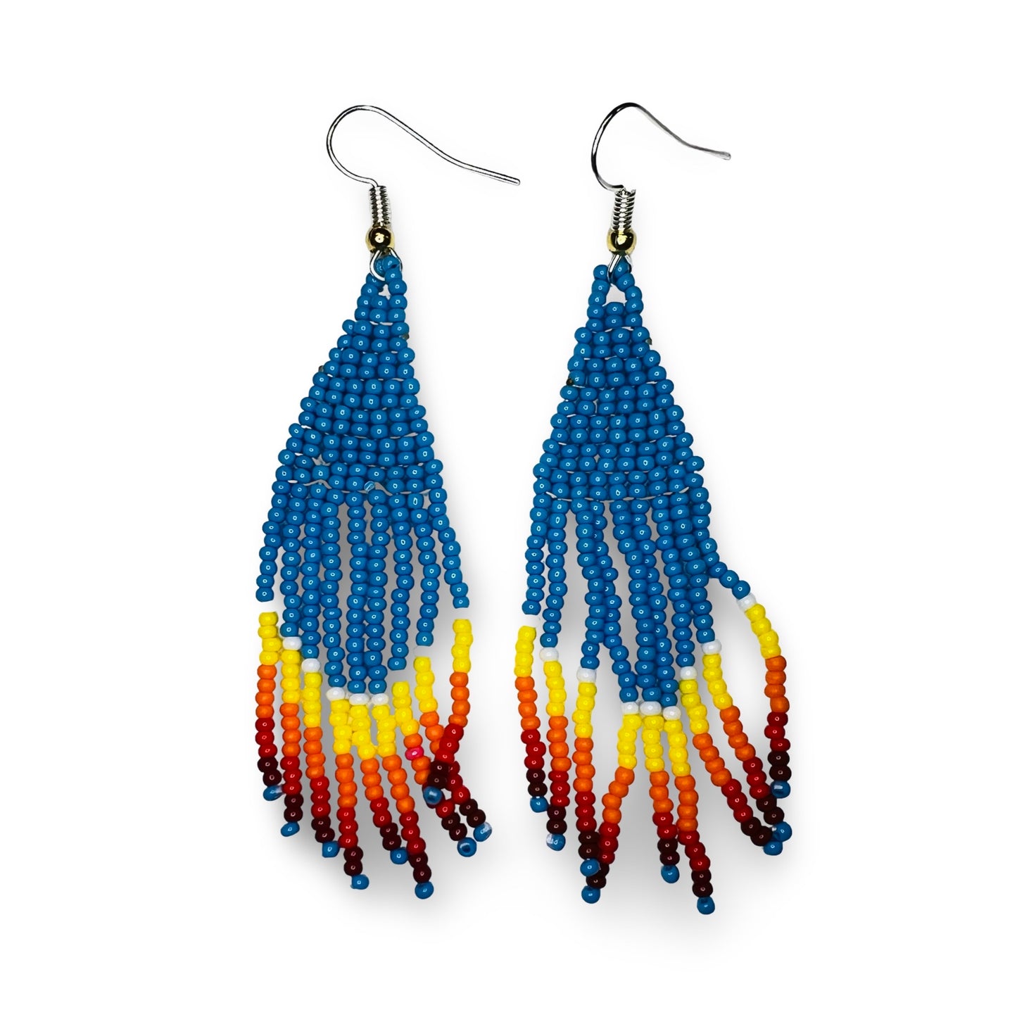 SHMH Small Beaded Fringe Earrings