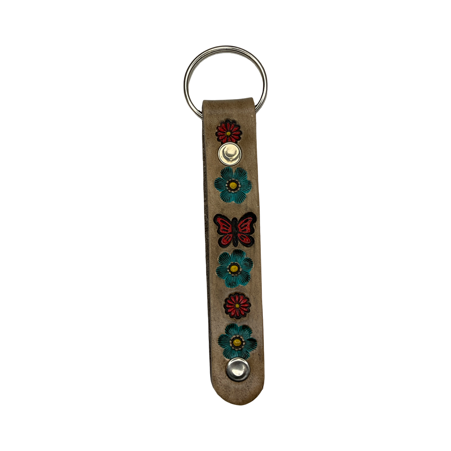 TEB Stamp Leather Keychain 4"