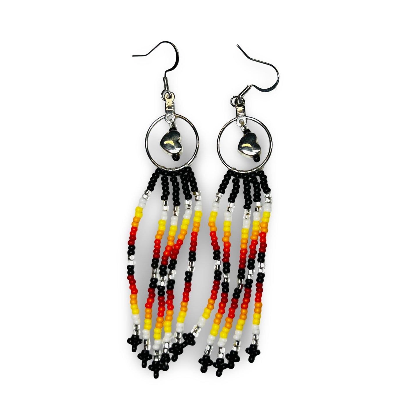 JR Fringe w/ Hearts Earrings