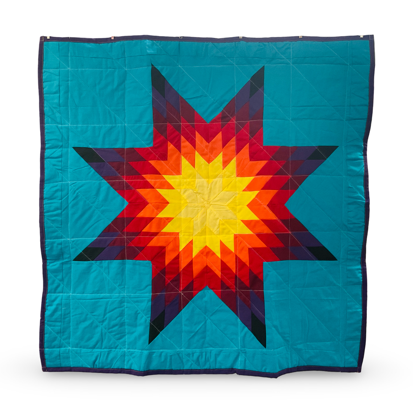 CR Teal/Sunburst Baby Star Quilt