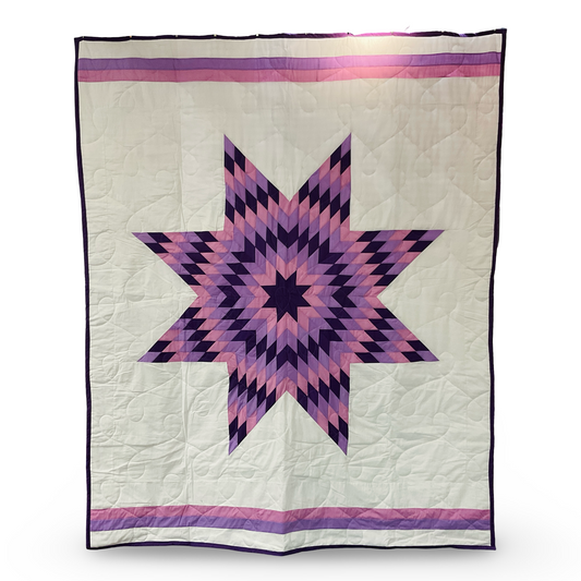 CH Purple Shades Cotton Queen Star Quilt