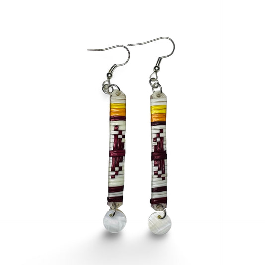 CRC Quill Slat & Mini Charm Earrings