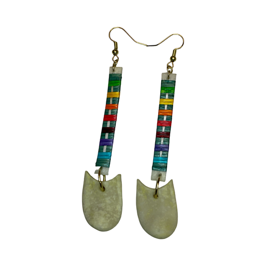JRC Quill Slat Earring w/ Elk Tooth