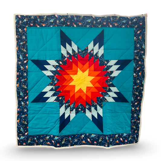 CR Navy Blue/Astro Baby Star Quilt