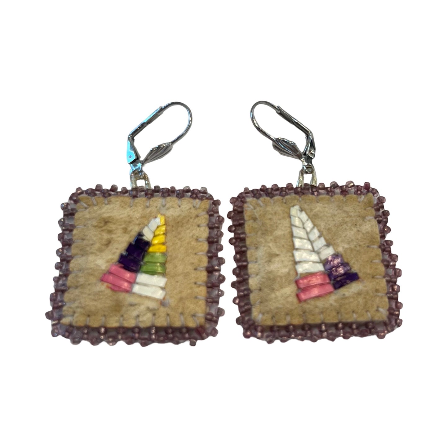 EYT Square Quill & Bead Earrings