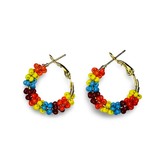 WWBR Mini Beaded Hoops