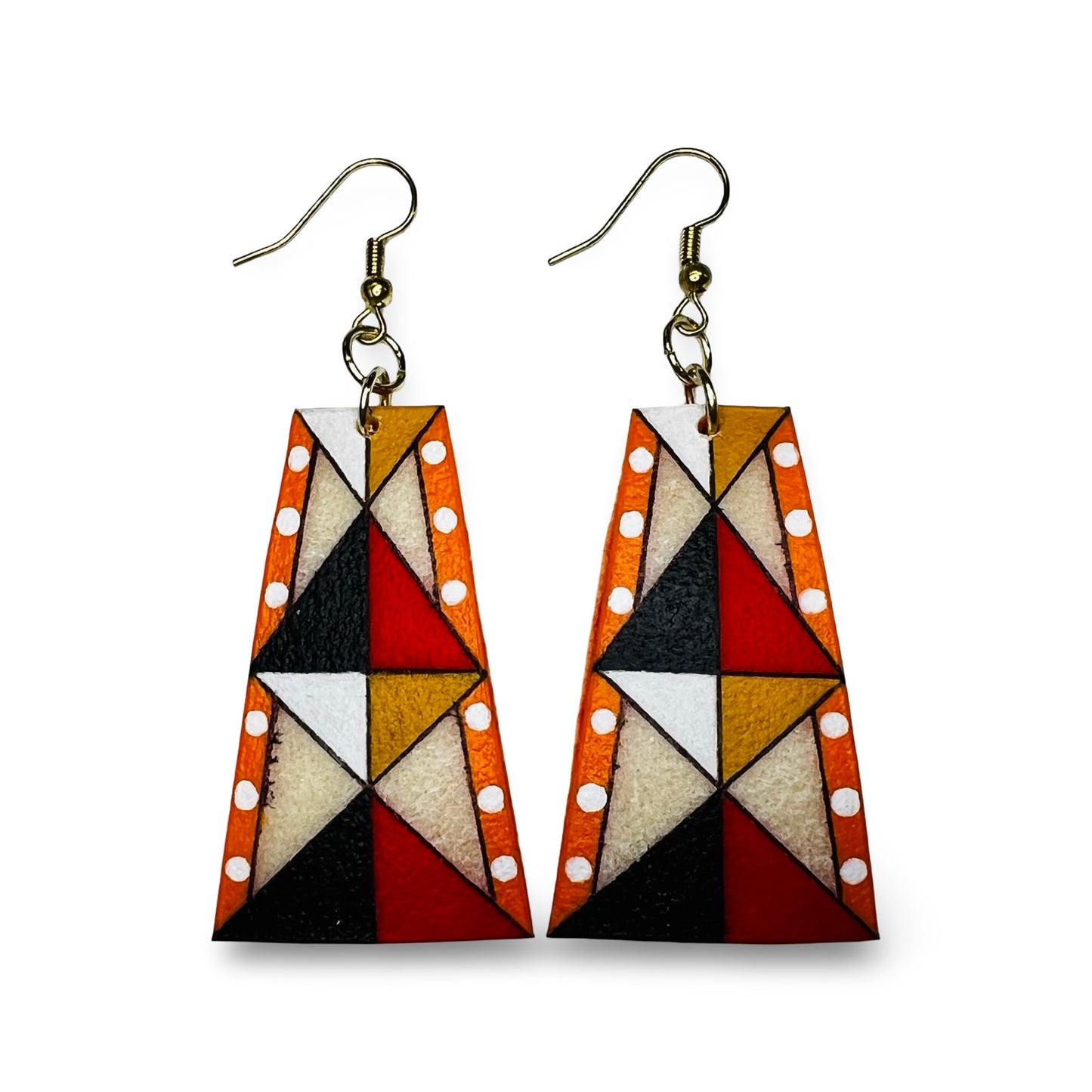 SE Painted Parfleche Earrings