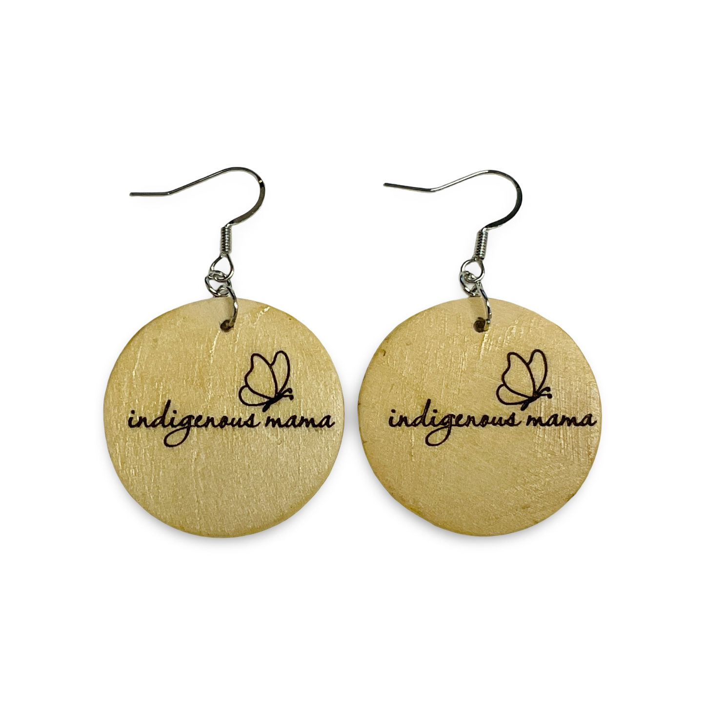 MH Wood Etched Earrings