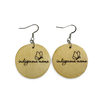 MH Wood Etched Earrings