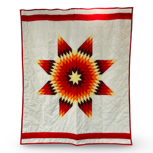 CH Yellow Sunburst Cotton Queen Star Quilt