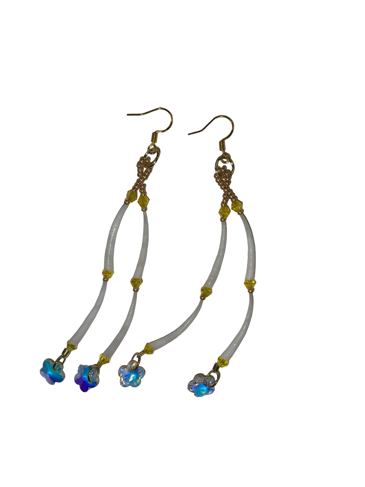 MH 2 Tier Single Dentalium Earrings
