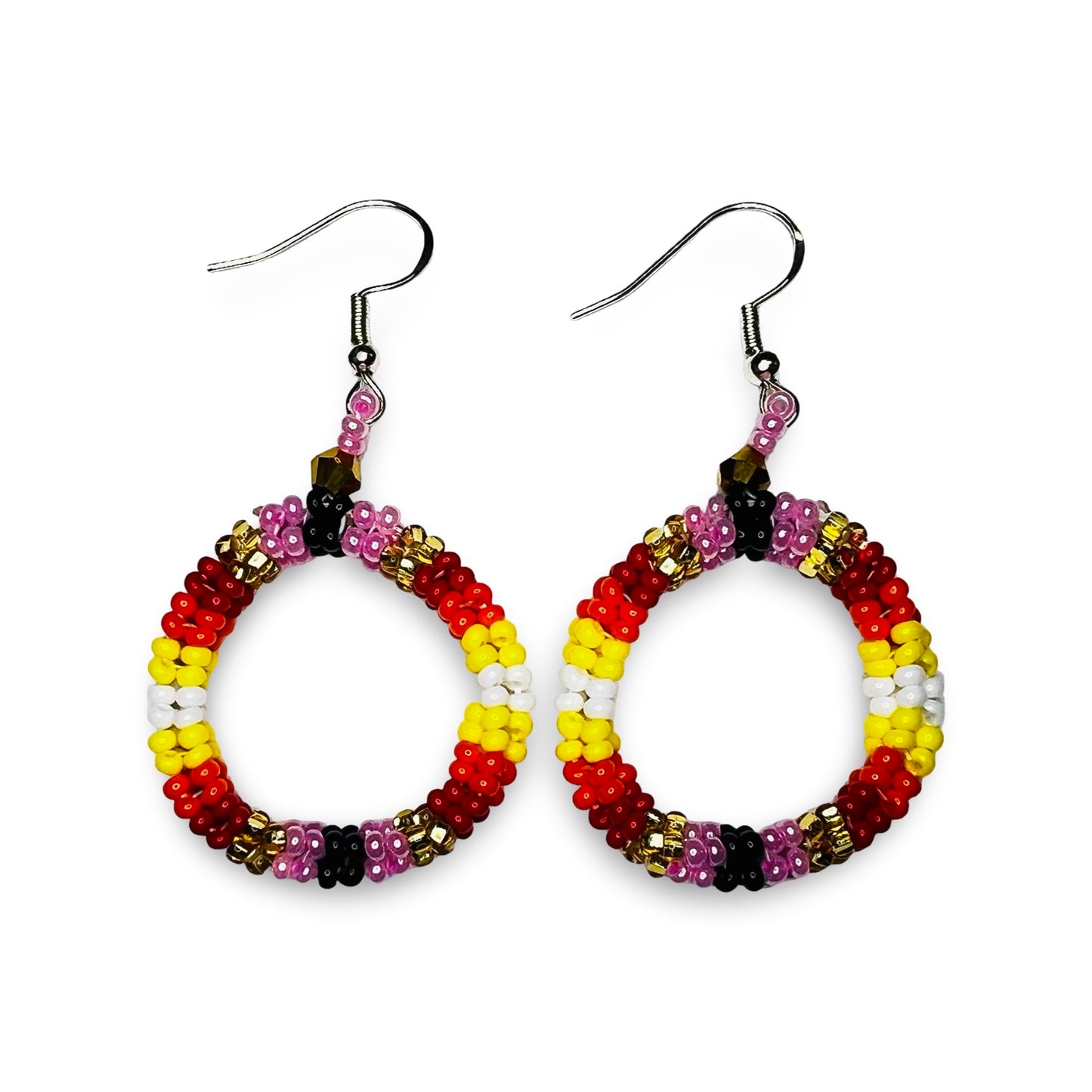 LZ Beaded Circle Earrings