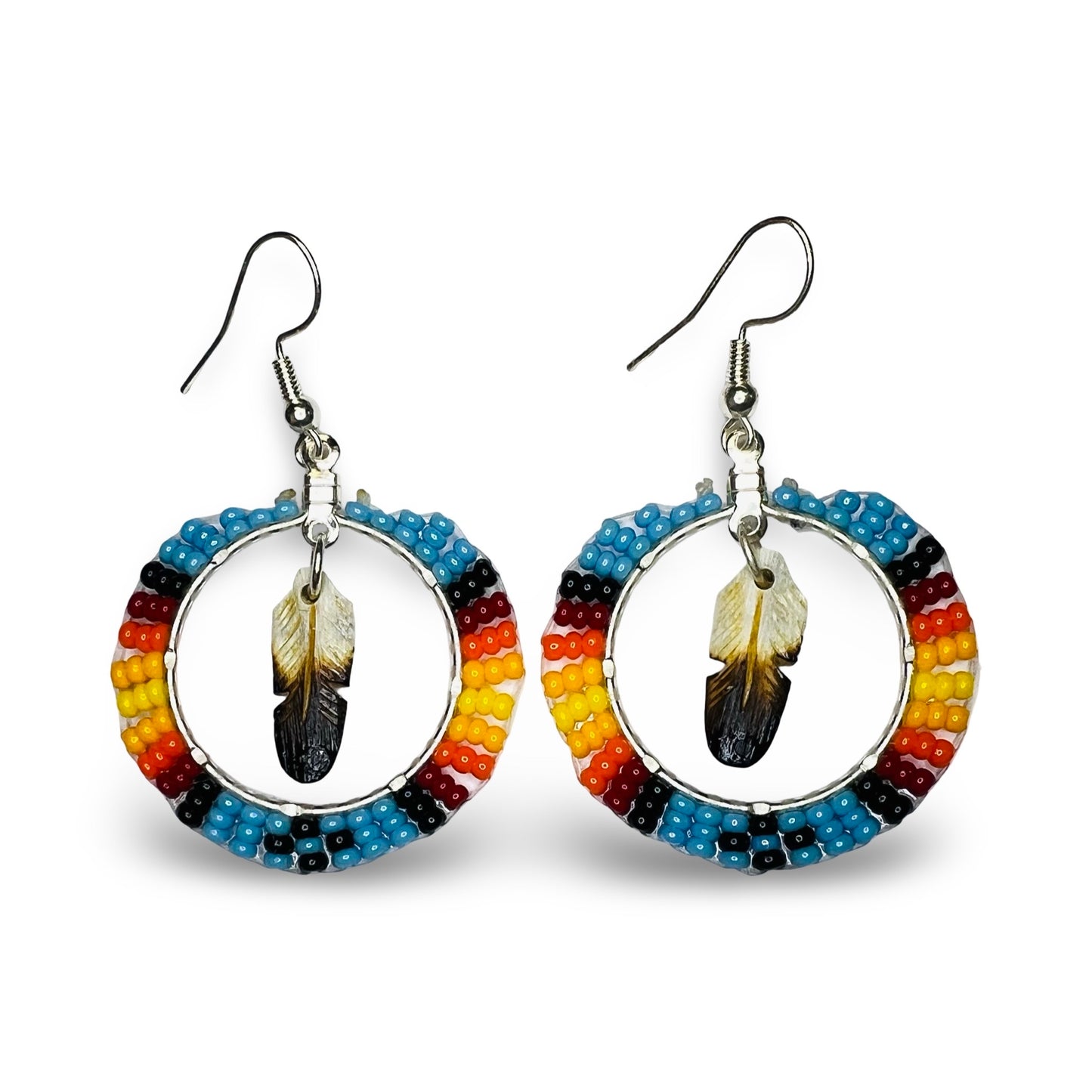 DYH Small Beaded Circle Earrings