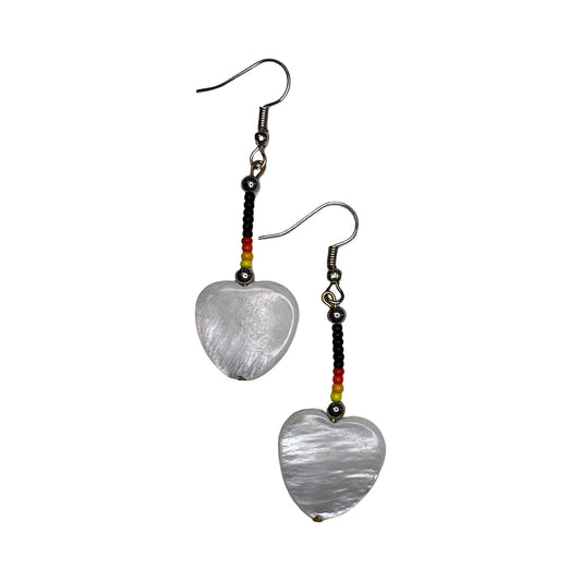 KEH Heart Nacre Earrings