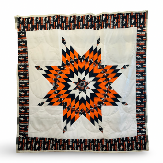LB Bronco Cotton Queen Star Quilt