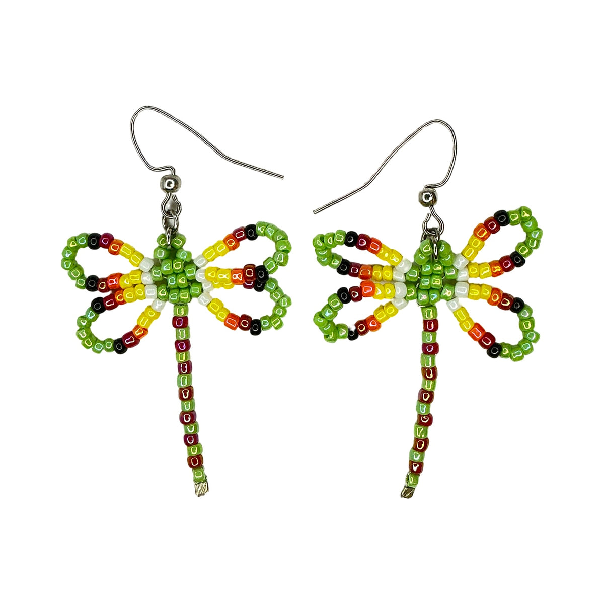 CWT 2" Dragonfly Bead Earrings
