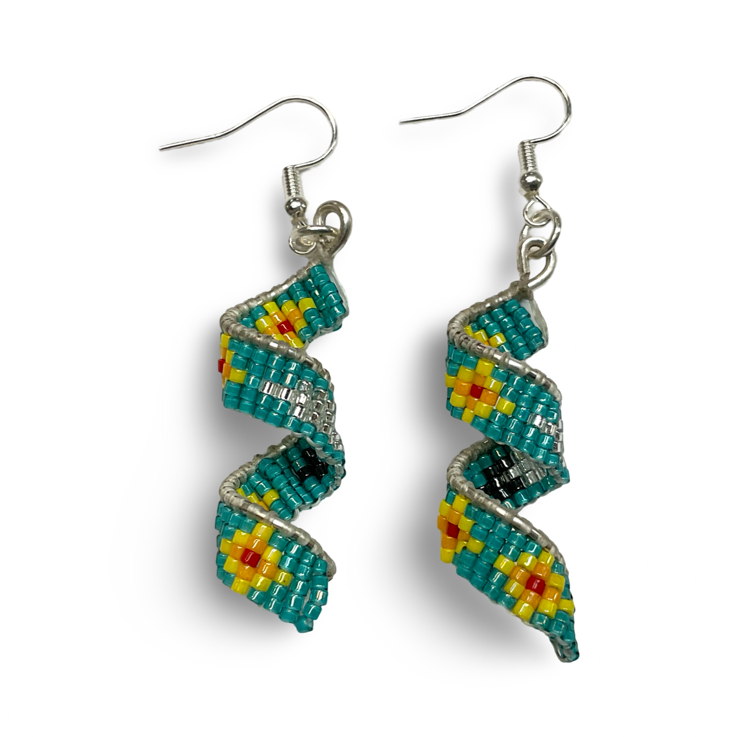 MirRC Beaded Spiral Earrings