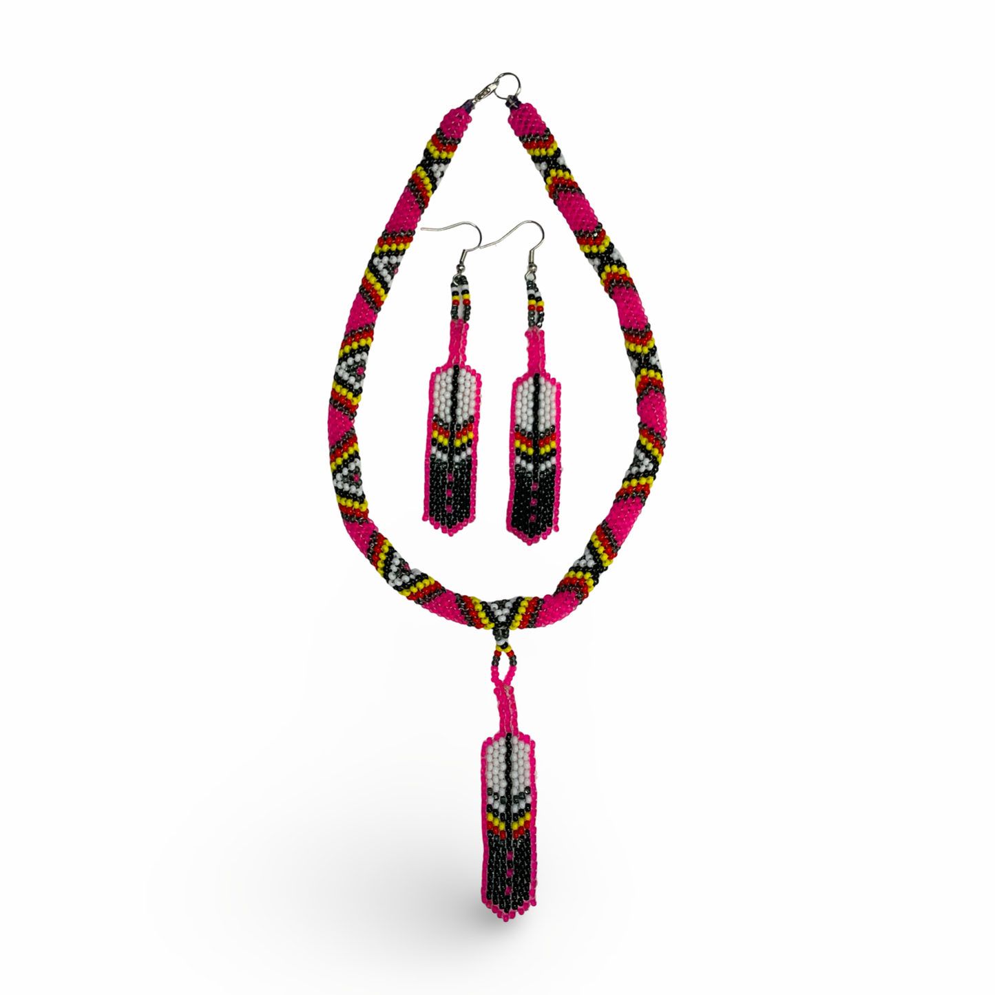 CJE Beaded Choker/Earrings Set