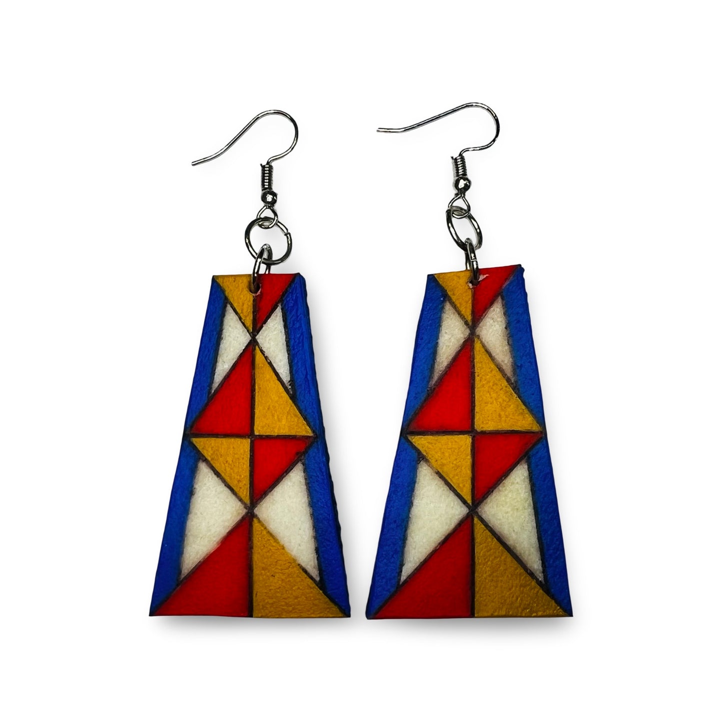 SE Painted Parfleche Earrings
