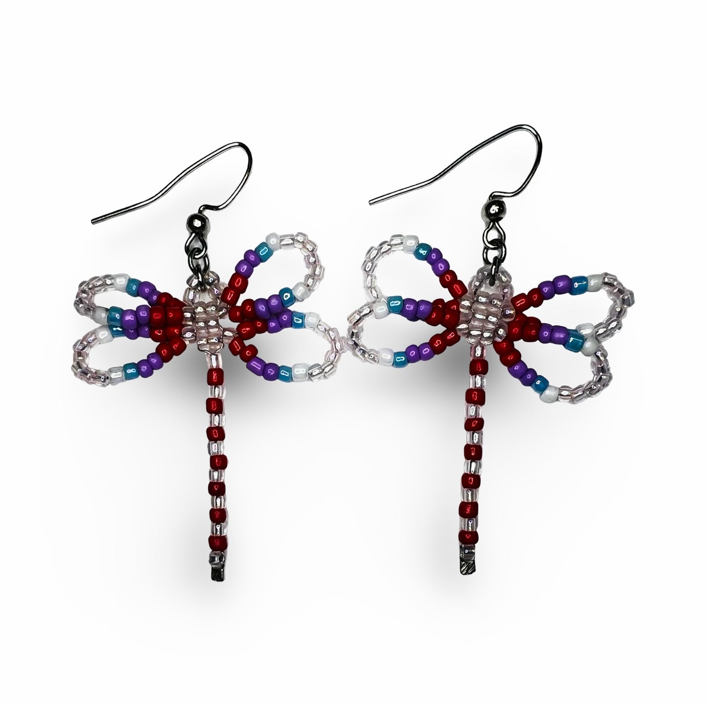 CWT Med Bead Dragonfly Earrings