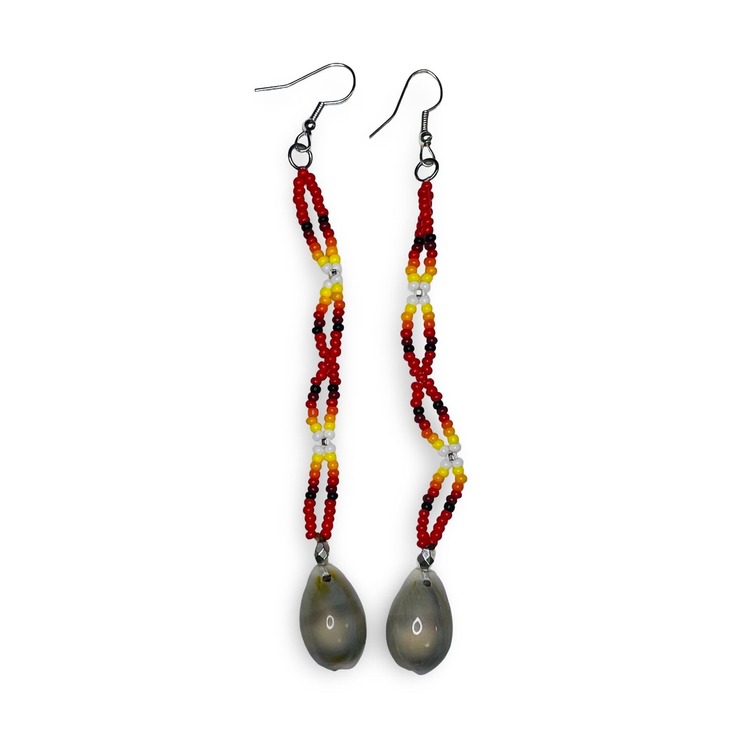 RBE Bead w/ Cowrie Shell Earrings