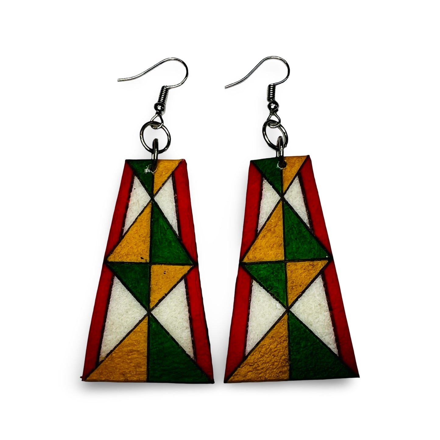 SE Painted Parfleche Earrings