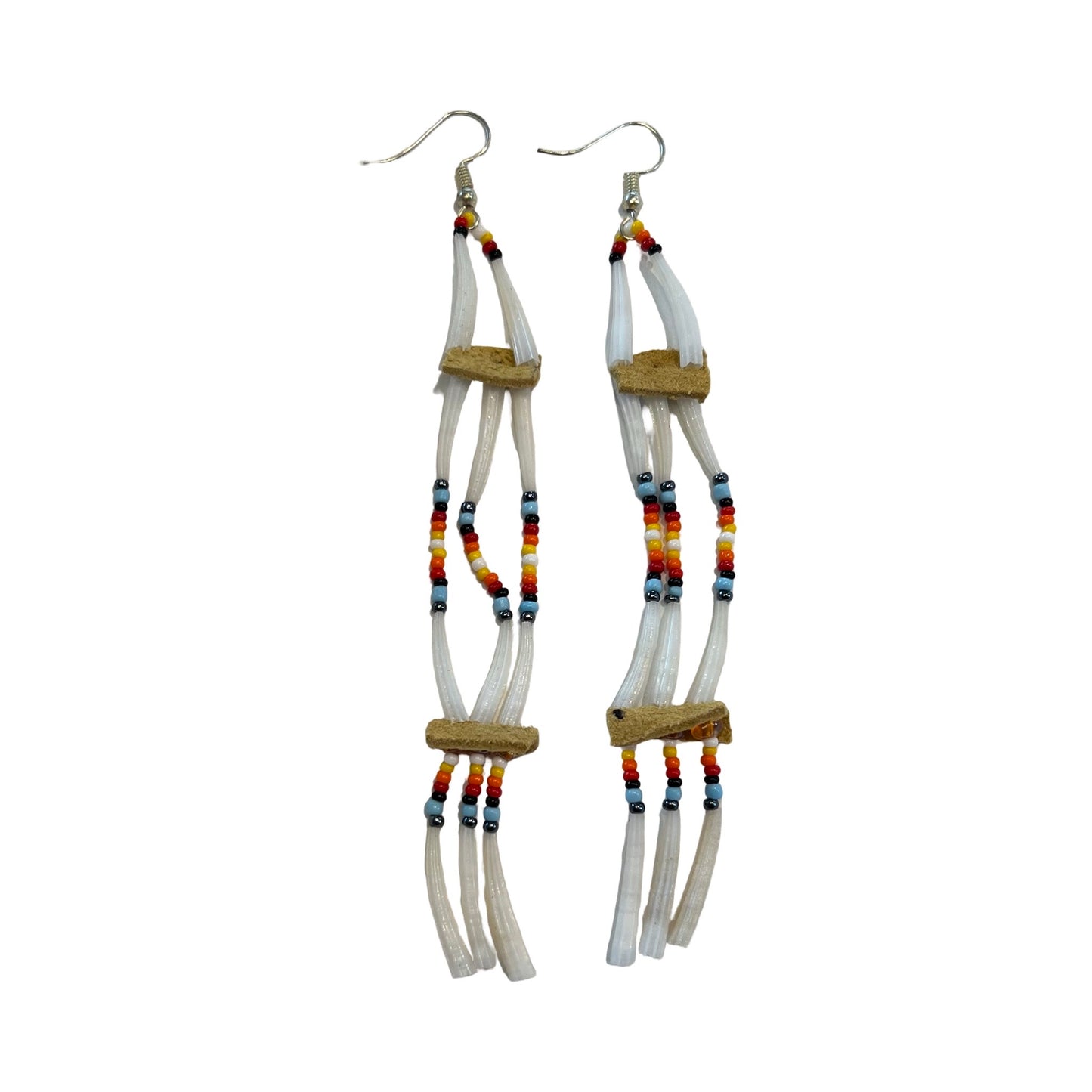 LZ 3-Tier Dentalium Earrings