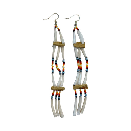 LZ 3-Tier Dentalium Earrings