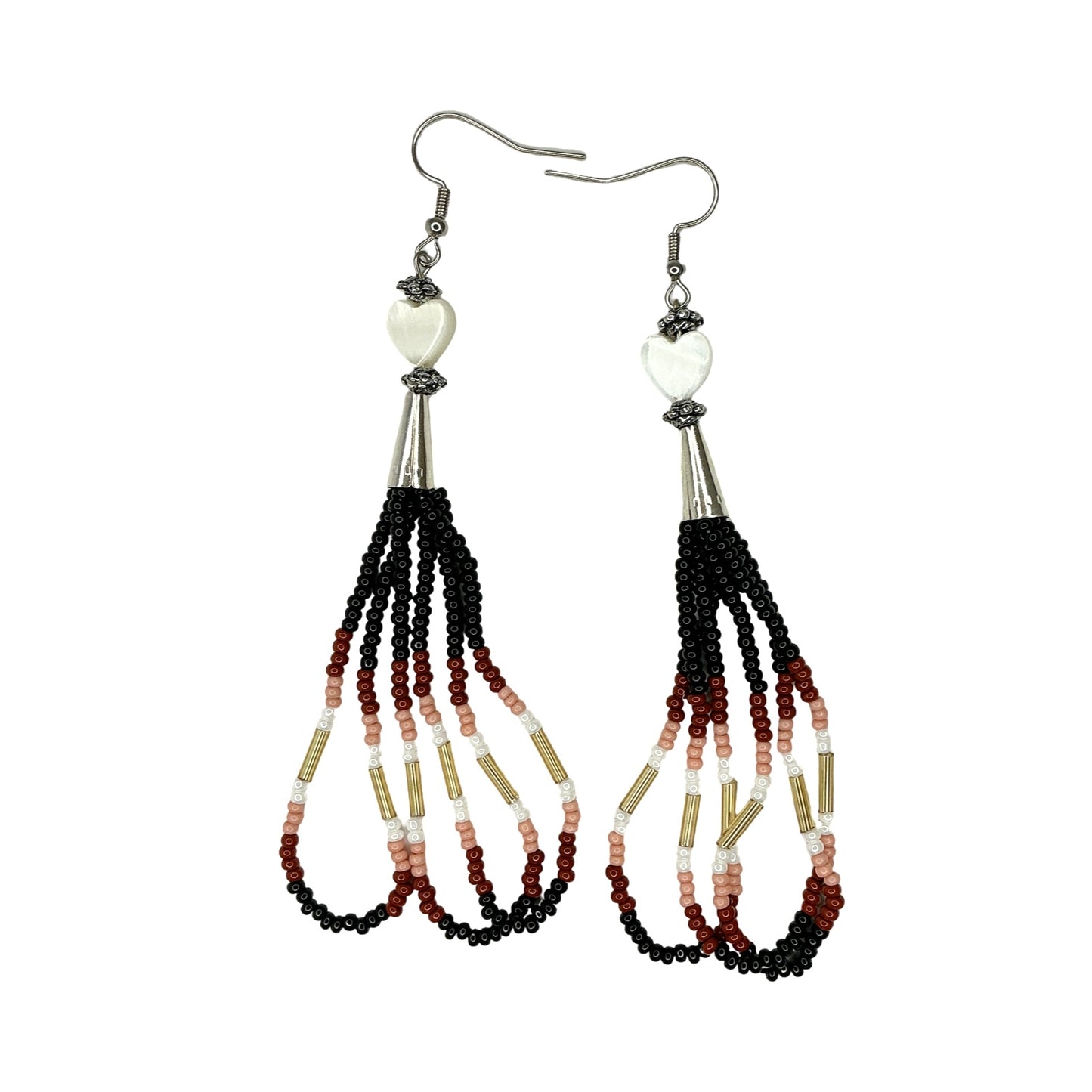 KWB Heart Bead Earrings