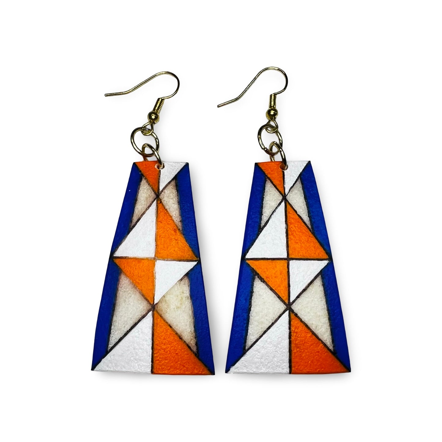 SE Painted Parfleche Earrings