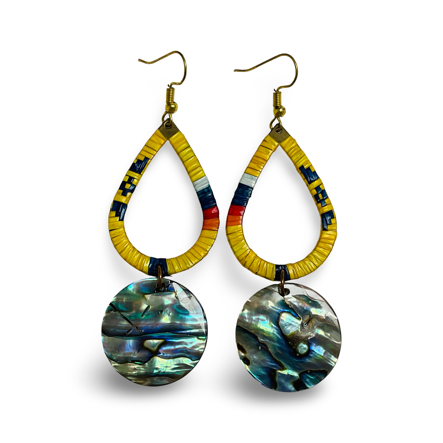 ARC Quill & Abalone Tear Drop Earrings